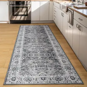 Vintage Boho Persian Print Long Rug, Boho Runner Rug, Multiple Colors & Patterns, Soft Durable Washable Carpet for, Suitable for Indoor Outdoor Use