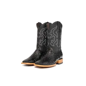 Jacob Ostrich Square Toe Cowboy Boot