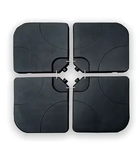 Tangram Umbrella Base with Handles - Heavy-Duty HDPE, Waterproof & Rust-Resistant, Fits Offset & Cantilever Umbrellas, 19 3/4"L x 19 3/4"W x 3"H