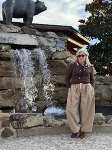 Cocoon Curve Pants - Versatile Comfortable Stylish Cocoon Shape for Casual Outings Everyday Wear Khaki Minimalist Basic Bottom