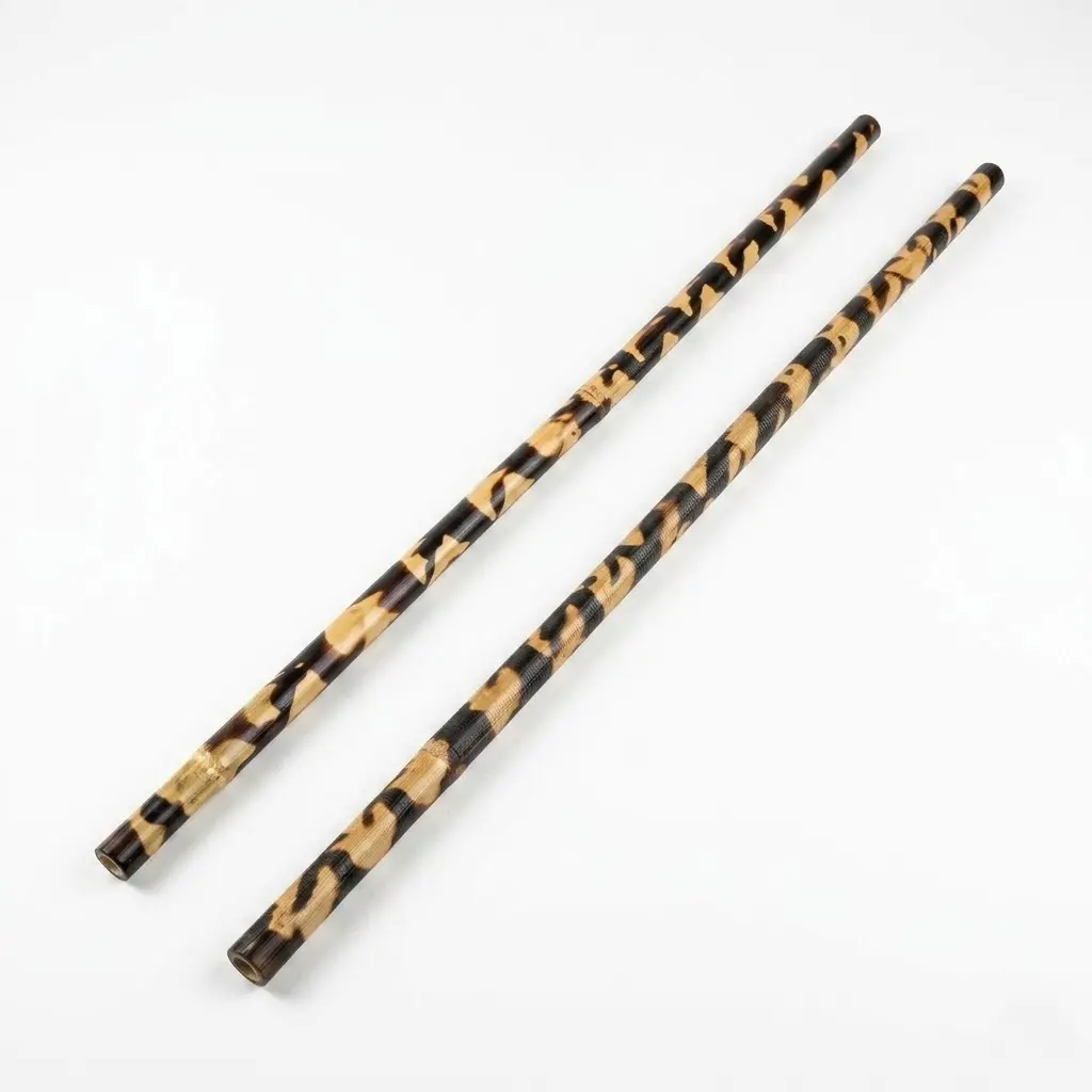 HUEY Rattan Training Sticks, Tiger Flamed, 28", 3/4" Diameter, Pair