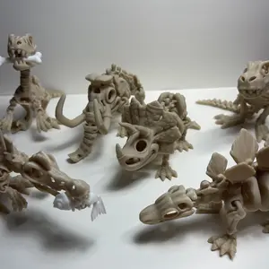 Flexi Dino Skeleton Fidget Figures Unique Art Toy for Collectors and Dinosaur Enthusiasts Collectible Figurines 3D Printed in USA Quality Craftsmanship