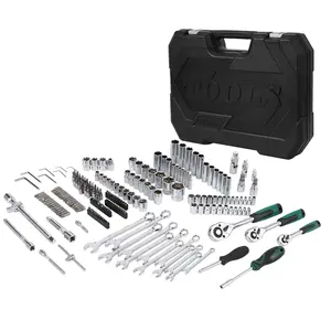 Comprehensive Mechanics Tool Set, 216PCS Socket and Wrench Kit with 1/4", 3/8", 1/2" Drive, 72-Tooth Quick Release Ratchet Wrench, Heavy Duty Storage Case for Automotive Repair and Home Maintenance