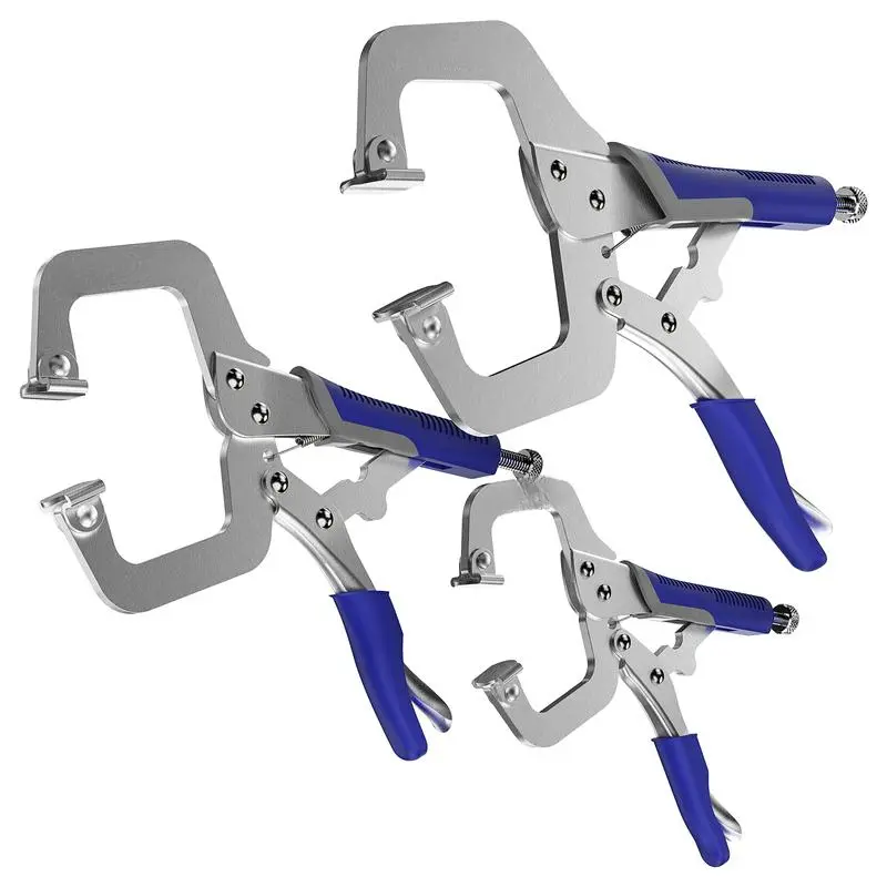 C-Clamp Set of 3 Sizes (6, 9, 11 inches) |   Robust Design, Heat-Treated Jaws, Chrome-Plated Alloy Steel |   Home & Workshop Use