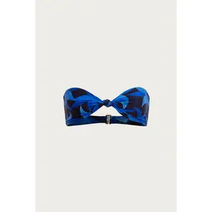 Knotted Bandeau Top (Blue Tropical)