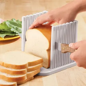 Toast Slicer, Plastic Bread Slicer, Foldable Kitchen Baking Tool for Slicing Bread, Kitchen Gadgets