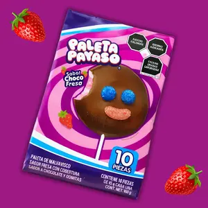 Paleta Payaso Fresa (Strawberry) 10 PCS Box