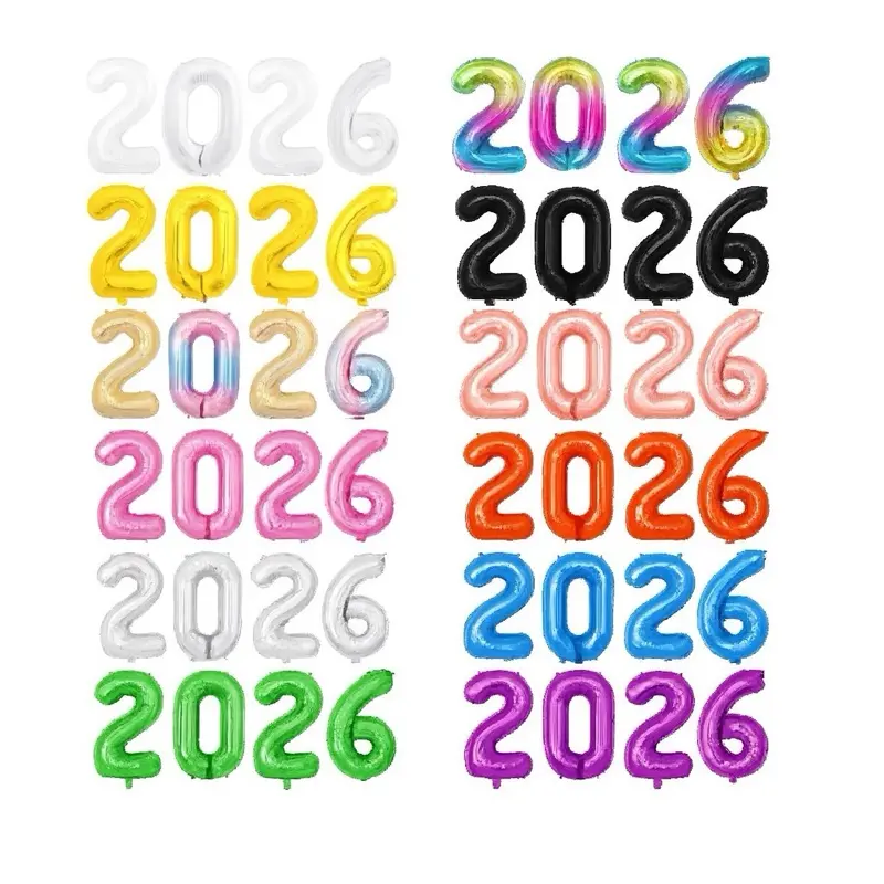 40 inch Jumbo Giant Huge 2026 Foil Number Balloon Red Pink Blue Purple Green Black White Jelly Tiktok Rose Gold Silver Gold Numbers Floating Balloons christmas balloon christmas decorations 0 mylar mylar  balloon decor prop