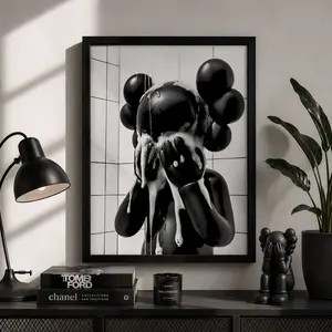Kaws Shower Poster |   Cute Hypebeast Canvas Wall Art for Gaming Setup & Anime Room