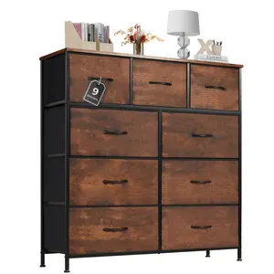 5/6/7/8/9/10 Drawer Dresser for Bedroom, Fabric Tall Dressers & Chests of Drawers, Black Dresser for Storage ,Organizer Unit Storage Tower for Bedroom, Living Room,Hallway & Closets,Bedroom Furniture,Girls,Storage Bin Cabinet,Storage Shelf Brown
