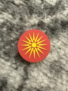 Macedonian flag clog charm