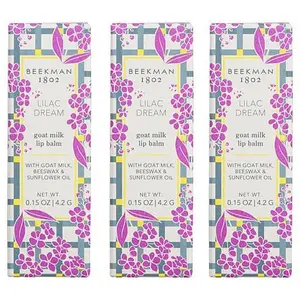 Beekman 1802 Goat Milk Lilac Dream Lip Balm 3-Pack