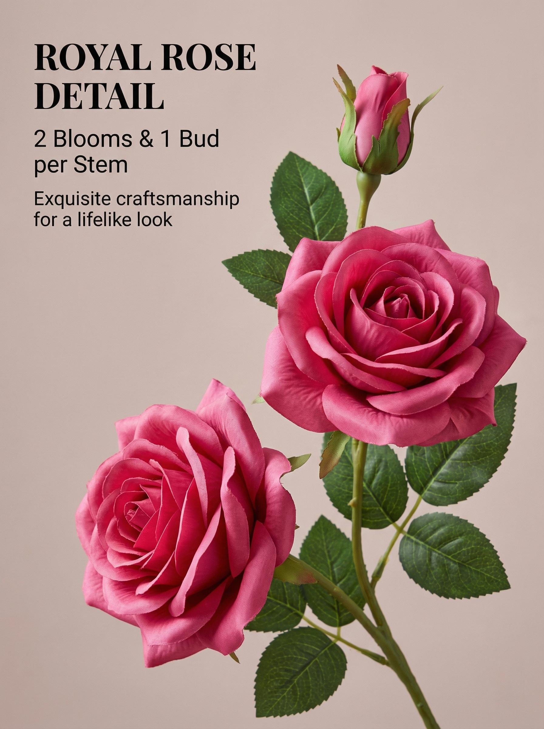 Empress Rose Artificial Flowers,Flowers with Long Stems for Valentines Day Wedding Bouquets Home Decoration Party Centrepieces & DIY Floral Arrangements