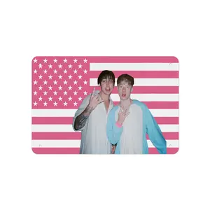 Sam and Colby Printed Metal Painting for Garage, Home, Cafe, Bar, Bathroom Wall Decoration Premium Sign 8x12 In