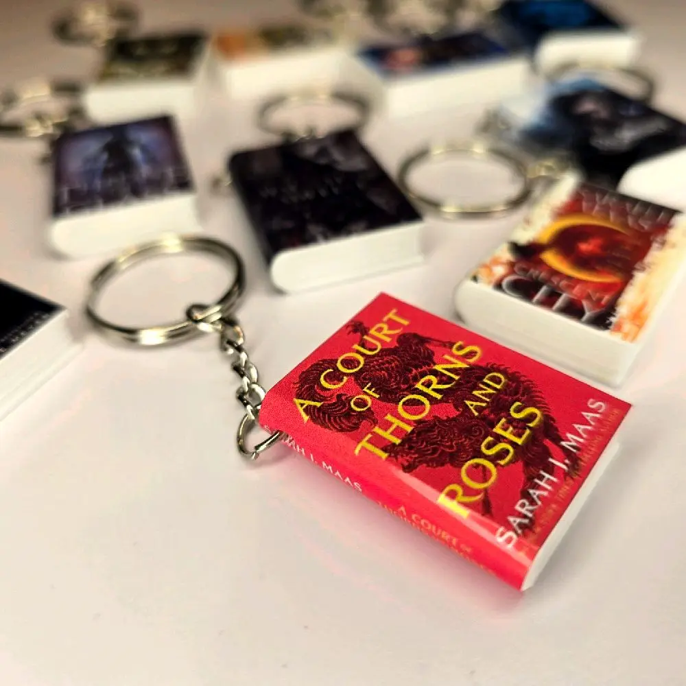 Mini Book Keychain, Zipper Pull Charm - 3D Printed Book with Custom Cover
