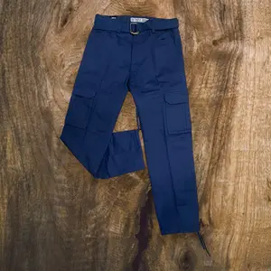 KP610 - Basic Twill Cargo Pocket Straight-Fit Pants
