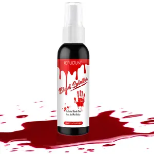 Sefudun Fake Blood 60ML, Halloween Liquid Blood for Special Effects Wounds, Cuts, Clown Vampire Costume Party Makeup, 1 Pack/2 Packs