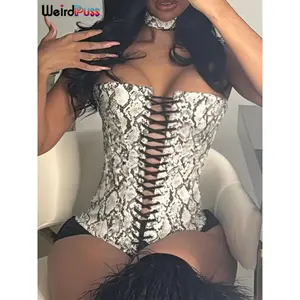 Serpentine Sexy Corset Top Women Y2K Chaplet Shirring Bandage Skinny Coquette Wild Midnight Party Clubwear Tank Tops