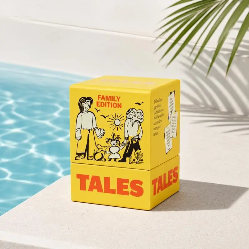 TALES Family Edition - 150 Conversation Cards for Family Games, Dinners, and Gatherings - Perfect for Adults Teens and Kids - Prompts for Meaningful Connections