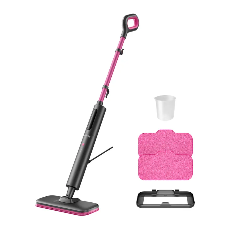 Schenley Handheld Pocket Steam Mop - Sanitizing Mop, Floor Cleaning System, 3 Modes, Heats in 10 Seconds, Clean Sooner, Chemical-Free, Lightweight, Self-Standing, Sleek Design, Washable Pads, Ready Again for Hardwood, Tile, Laminate Surfaces