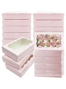 10/1pcs Clear Window White Cardboard Boxes for Cupcakes, Cookies & Pastry Desserts，needoh，nutrition geeks