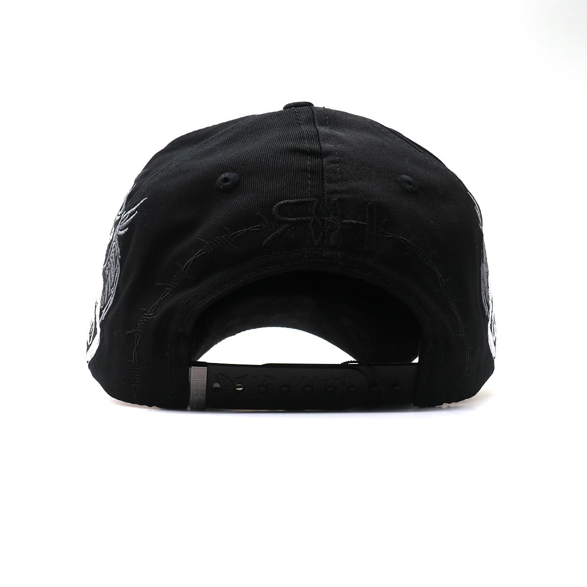 Streetwear Bling Cap with Rhinestone Clover & Wire Detail, Embroidered Casual Dad Hat for Men & Women