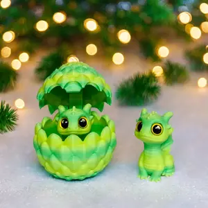 3D Printed Dragon Egg Toy, Cute Hatching Baby Dragon Plush, Colorful Surprise Eggs, Perfect Christmas Birthday Gift for Kids, Hatchable Feature