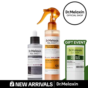 [Dr.Melaxin New Arrival Exclusive GWP] Body & Face Peel Shot Duo - Glow Rice Peeling Ampoule Gentle Exfoliant Korean Radiant Skin Care Pure Kojic Acid & Turmeric