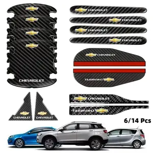 6/14 Pcs Car Door Handle Scratch Guard, Universal Paint Protect Stickers, Rearview Mirror Protector, Chevrolet Compatible, Auto Accessories
