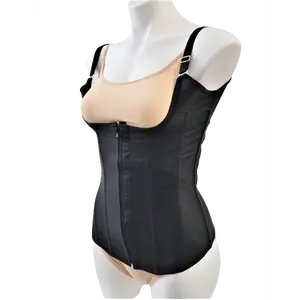 Shaper Vest Zipper Cincher Corset Powernet Strong 9 Rods Ref:5021