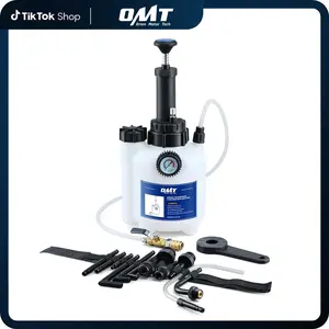 【SummerVibes】OMT Transmission Fluid Pump 2 Way Manual ATF Refill System Dispenser, Oil and Liquid Extractor 3L Capacity,Automatic Transmission Fluid Pump Tool Set with Pressure Gauge & 12 Pieces ATF Filler Adapters, Automotive Fluids Vacuum Evacuation