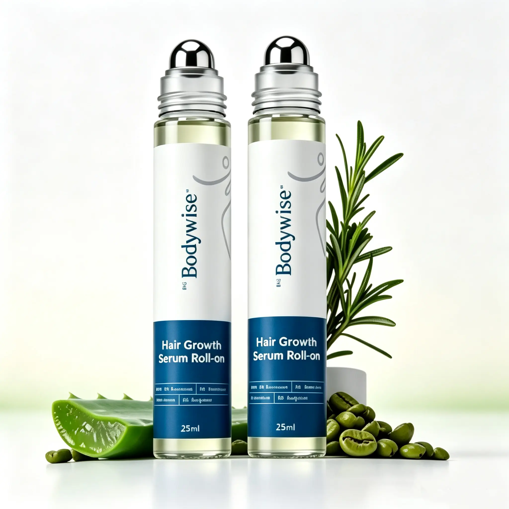 2-Pack Be Bodywise Postpartum Scalp Serum Roll-On | Rosemary, Saw Palmetto & Caffeine for Thicker-Looking Hair After Baby | Non-Greasy, Fast Absorbing Scalp Care for New Moms | 50ml Total