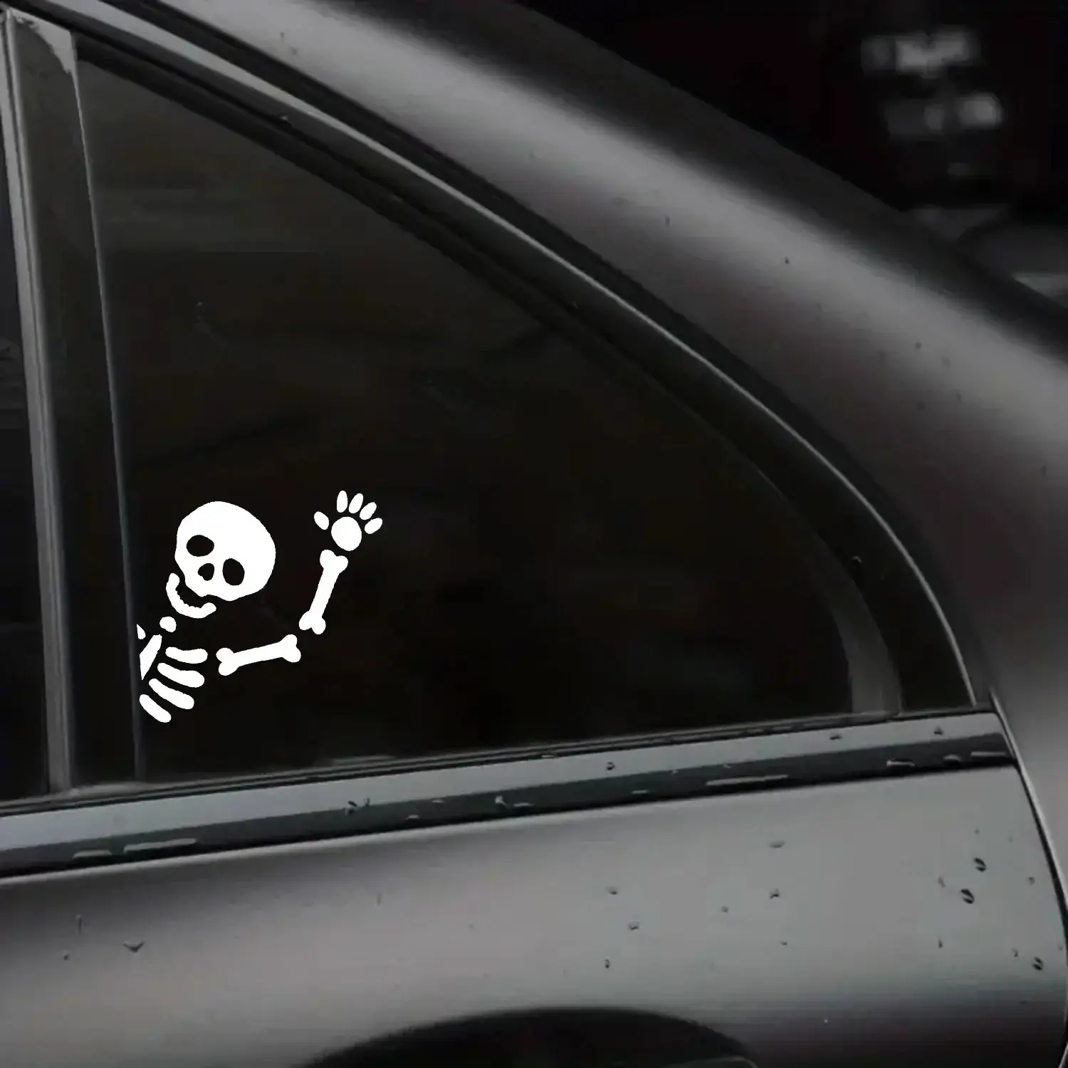 Skeleton Vinyl Sticker, Funny Bone Hand Decal, Gothic Wave Skeleton Sticker, Laptop Water Bottle Car Vinyl Decal
