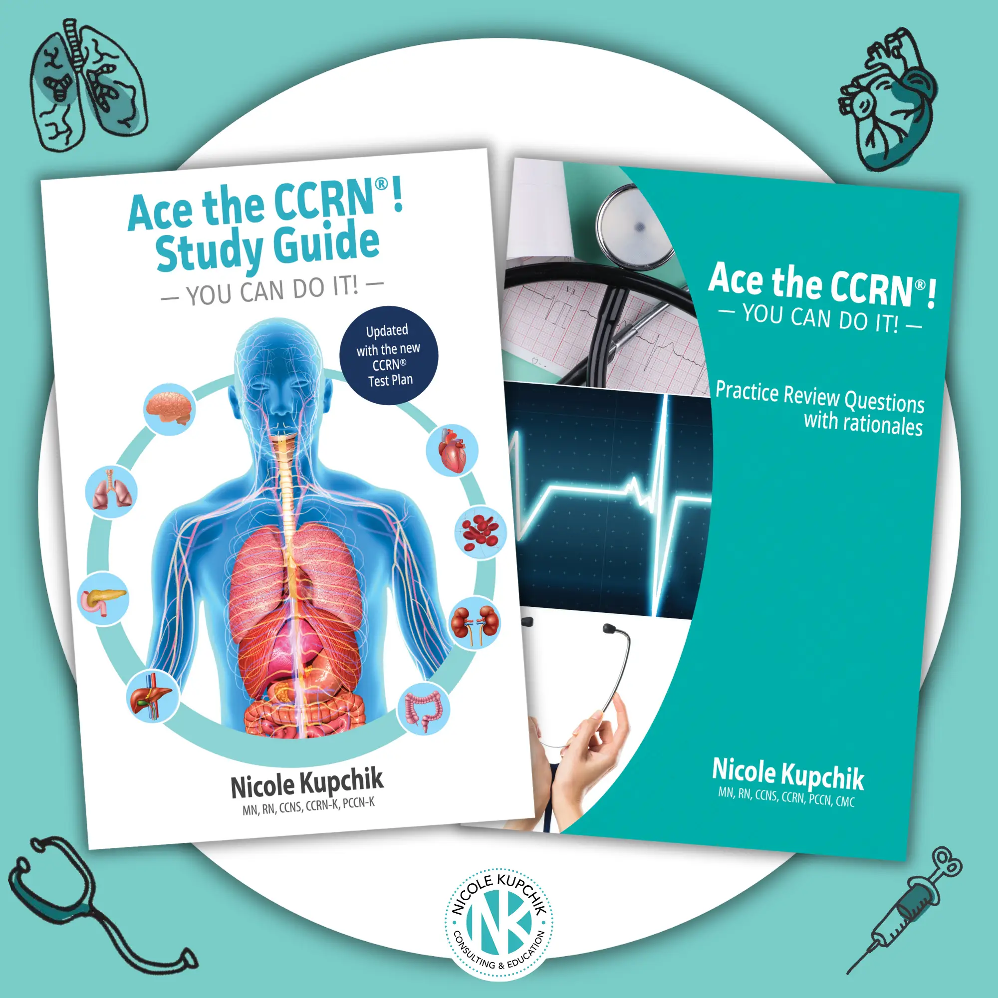 CCRN Study Guide & Practice Review Question Book Bundle