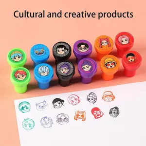 12 piece set of student toy seals, cartoon exorcism girl print set, witch seal children's cartoon seal set, teacher homework correction encouragement seal, boy and girl birthday gifts, perfect party gifts, fan festival interactive gifts, Stamps