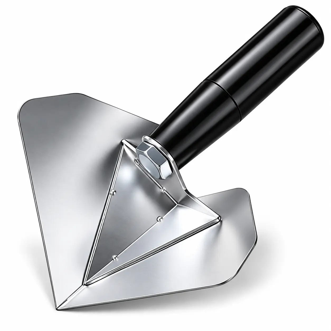 Multifunctional Corner Finishing Tool, Stainless Steel Inside & Outside Corner Trowel, Drywall Putty Scraper with Ergonomic Handle, Wall Angle Smoothing Tool for Spackle, Joint Compound, Plaster & Home Renovation