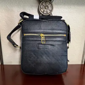 Black Embossed Small Crossbody