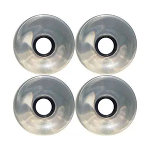 Blank Longboard Wheels 4 pack - 76mm Clear