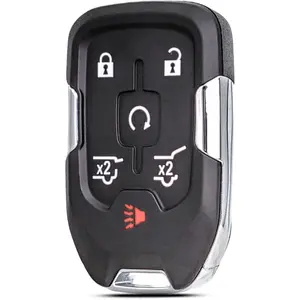 Key Fob Shell Case Replacement Fits for Chevy Suburban Tahoe GMC Yukon 2015 2016 2017 2018 2019 2020 Keyless Entry Smart Remote Control 6 Button Pad Outer Cover