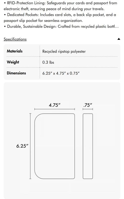 Terra Zip Passport Wallet