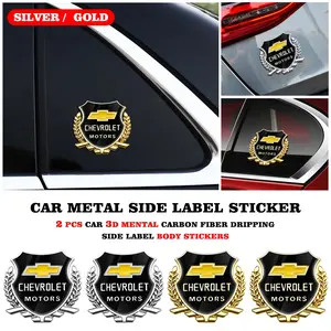 Metal Material Car Side Decal Sticker, Decorative Vinyl Wrap for Chevrolet & More, Durable Exterior Protection, Easy Application, Car Stickers