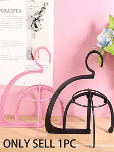 Multi functional wig stand, foldable and portable wig support, suitable for home/travel wig hanging, shaping and storage tools. Available in pink/black