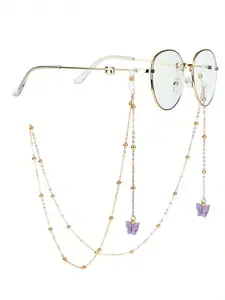 Elegant Butterfly & Bead Decorated Glasses Chain for Women Stylish Accessory to Enhance Your Look Elegant Butterfly & Bead Decorated Glasses Chain for Women Stylish Accessory to Enhance Your Look