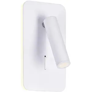 CWI Lighting Private I LED 6 inch Matte White Wall Sconce Wall Light 1243W6-103
