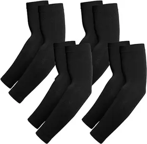 4 Pairs UV Sun Protection Arm Sleeves for Men Women, Compression Cooling Sun Sleeves - Sports - Workouts - Tattoo Cover Up