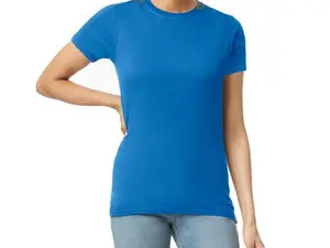 Gildan G640L Women's Fitted T-Shirt – Softstyle 4.5 oz. Tee (Ringspun Cotton | Trendy Slim Fit) Fabric Fashion