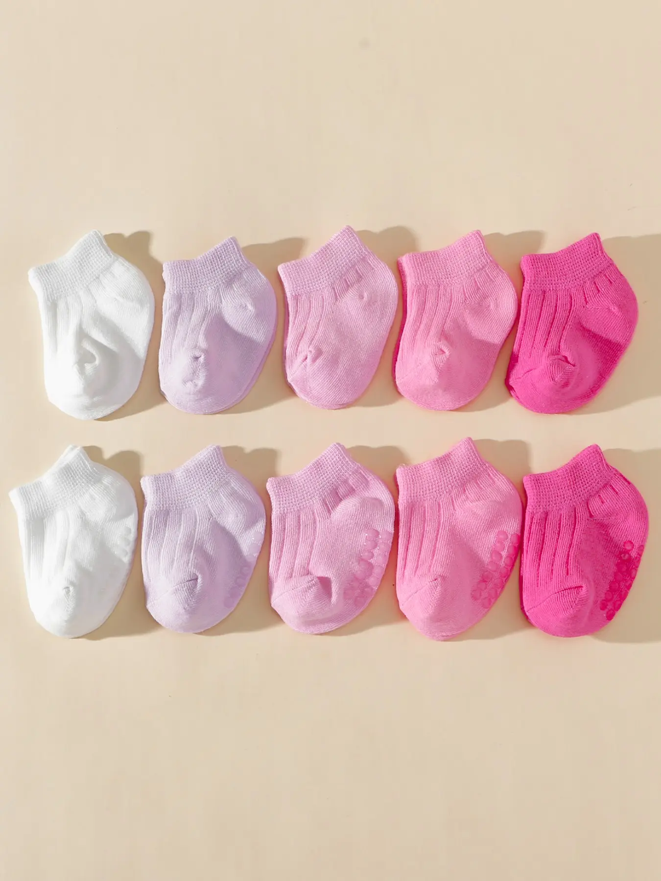 Baby Boat Socks, Non-Slip Cute Style, Toddler Socks With Grips, Infant Socks, Solid Color, Random Colors Available, Pack of 1 Pair or 10 Pairs, Ideal for Spring & Summer, Toddler Grip Socks