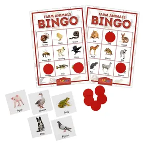 Kaplan Early Learning Company Farm Animals Bingo Game