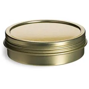 Round Metal Tin With Screw Top Cover