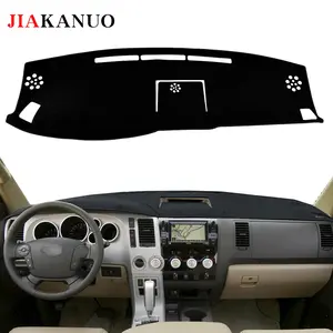 JIAKANUO Dash Cover Mat for 2007-2013 Toyota Tundra Dashboard Pad Carpe Sunscreen Heat Insulation Anti Glare Reflective Protection Black Polyester with Silicone Anti Slip Particles